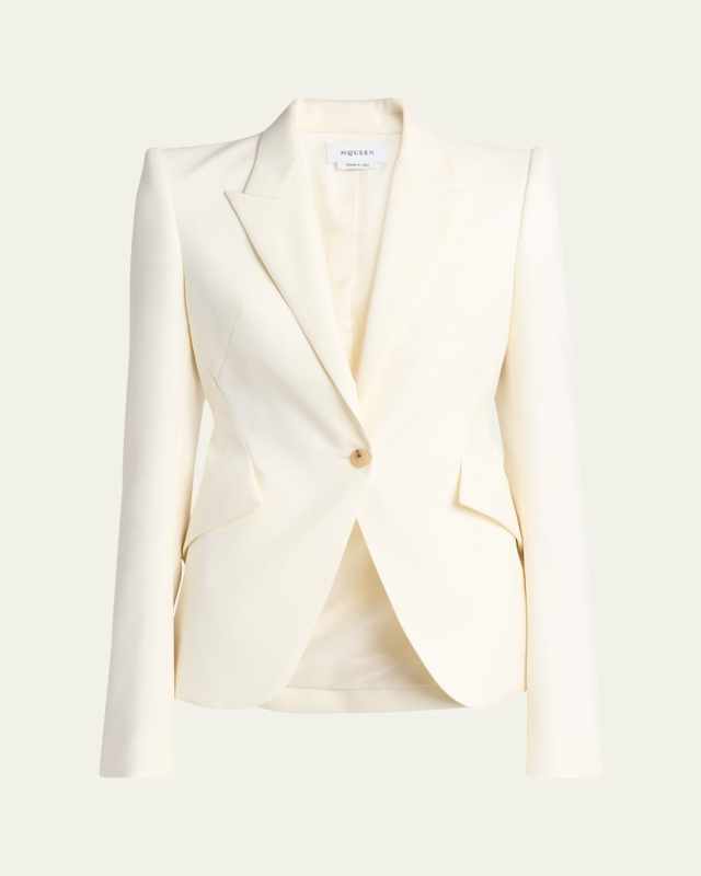 Belted Back Single-Breasted Blazer